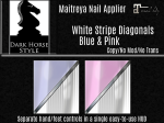 Vendor Ad Duo White Stripe Diagonal blue Pink