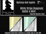 Vendor Ad Duo White Stripe Diagonal Butter Mint